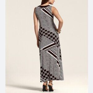 Travelers by Chico's Women's Geo Collage Emma Maxi Dress - 0